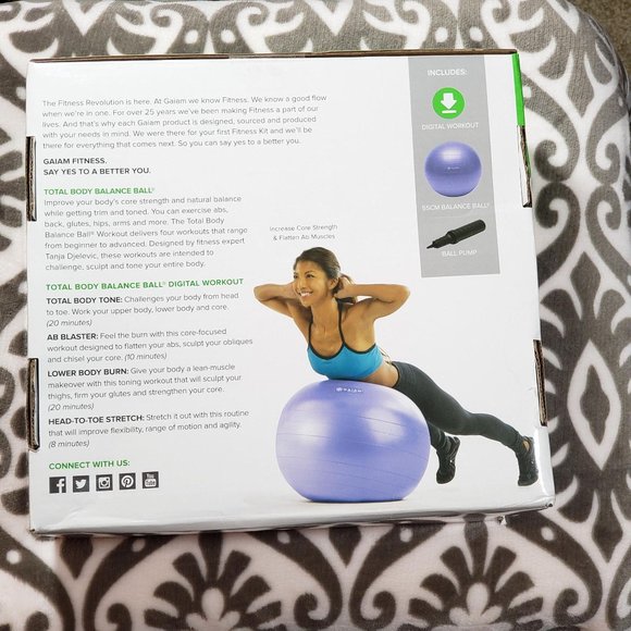Gaiam Total Body Balance Ball – Never Used - Picture 6 of 6